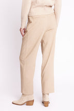 Berenice - Pleated Trousers with Belt - Beige
