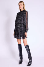 Berenice - Short Quilted Cut-Out Skirt - Losali Print