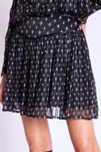Berenice - Short Quilted Cut-Out Skirt - Losali Print