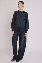 Berenice - Pull Col Rond Ml - Mediumgrey