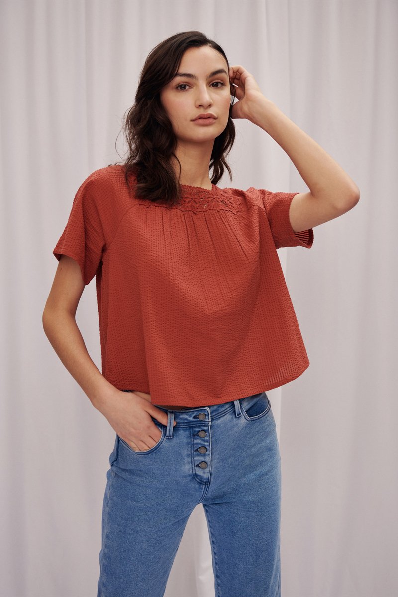 Thibor Top - Brick Red