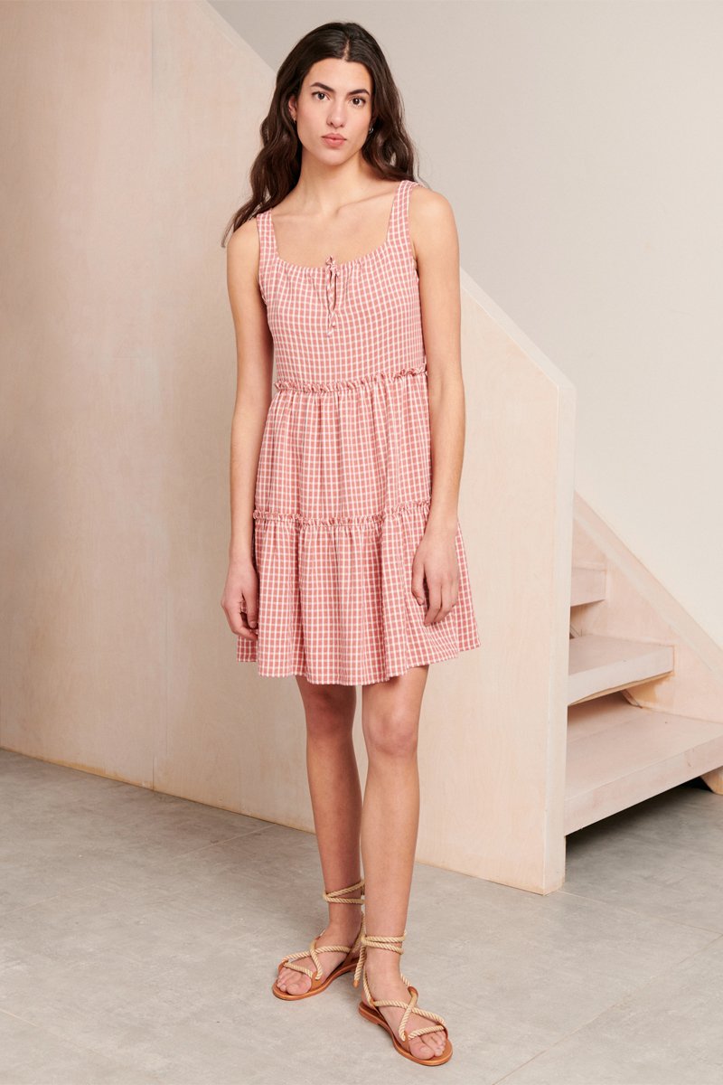 Vestido Patinador Renola - Rosa y Blanco