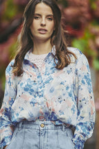 Cassie Oversized Shirt - Blue