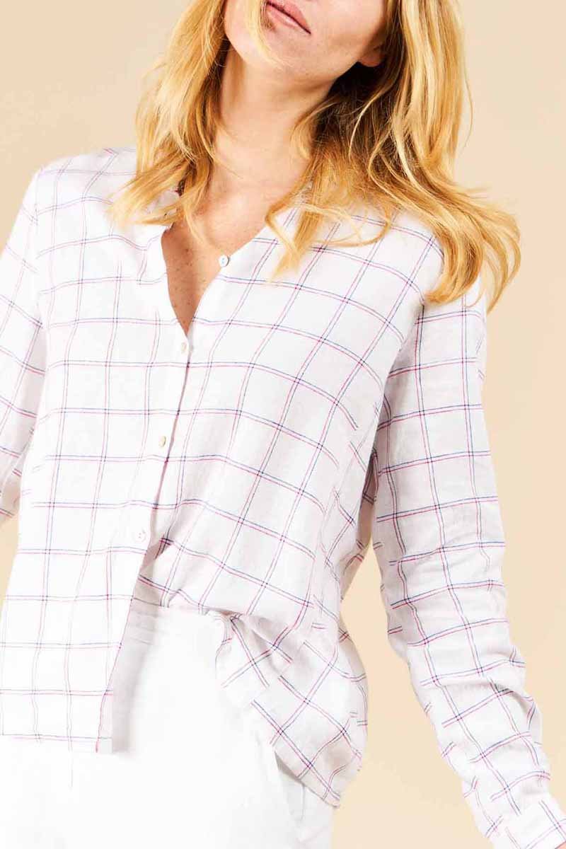Blusa De Lino Campestre - Blanco