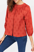 Famosa Blouse - Brick Red