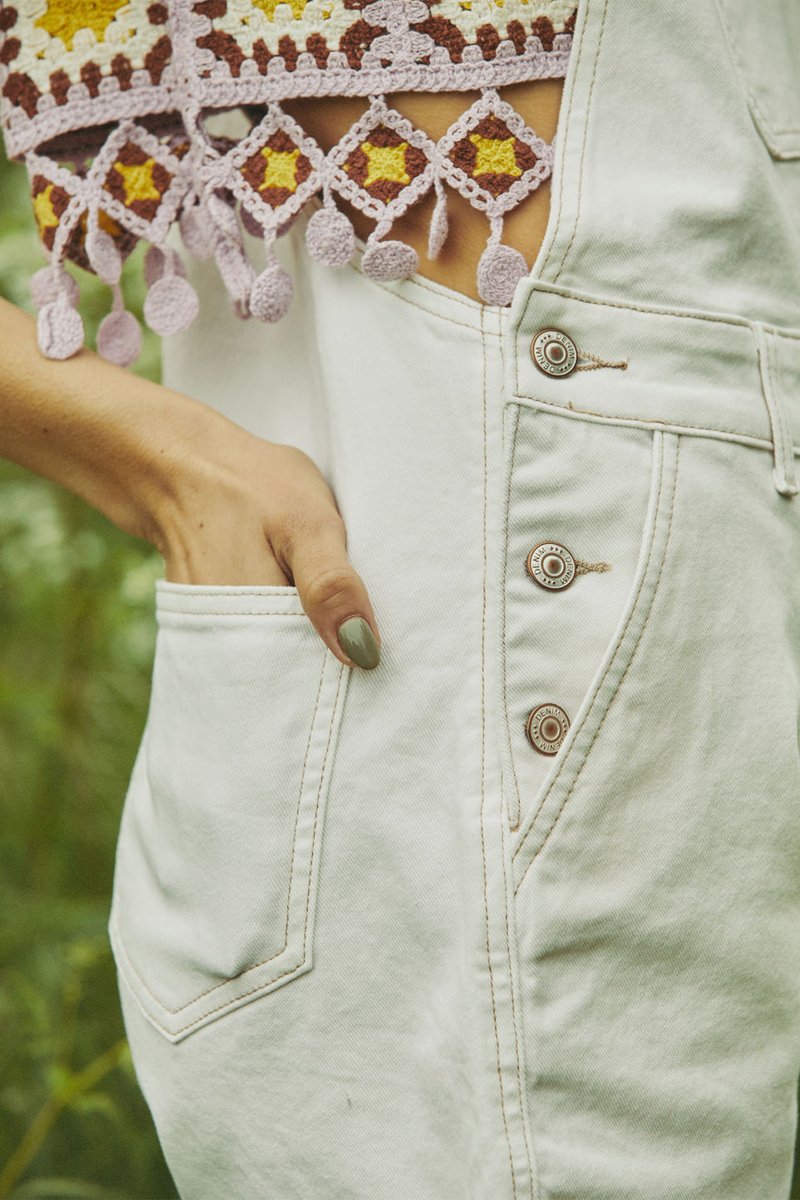 Dungaree Shorts Yve - White