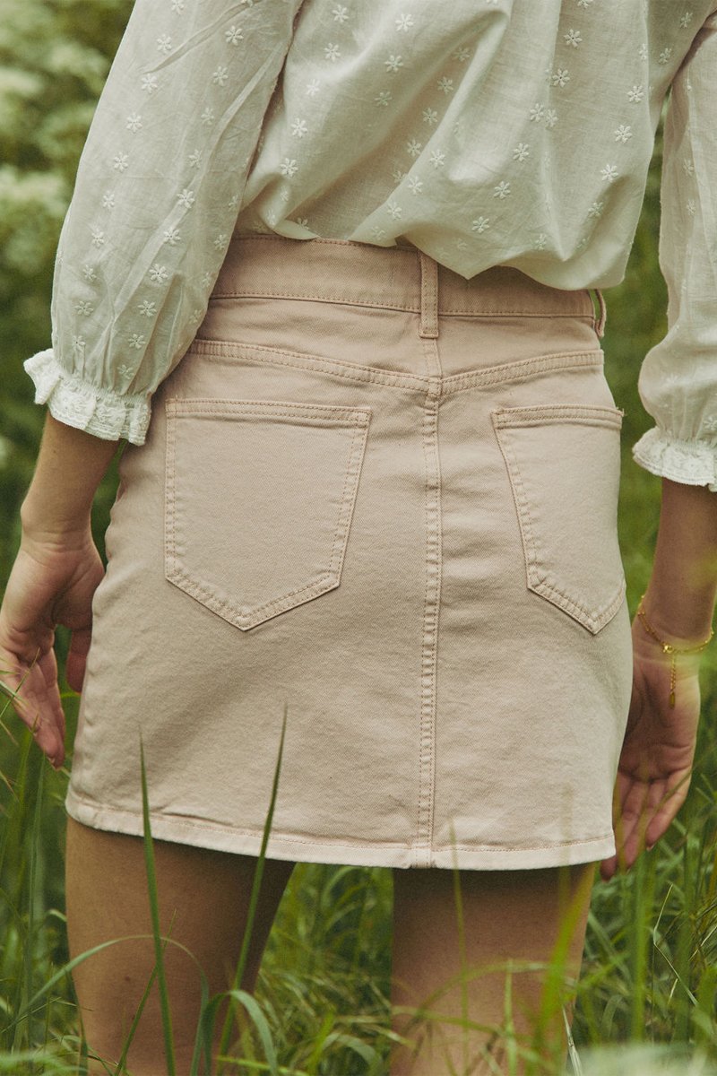 Josefine High-Waist Straight Skirt - Rose