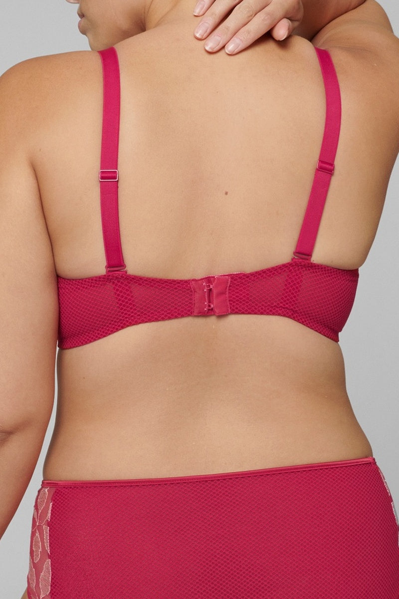 Dahlia Underwired Plunge Bra - Raspberry