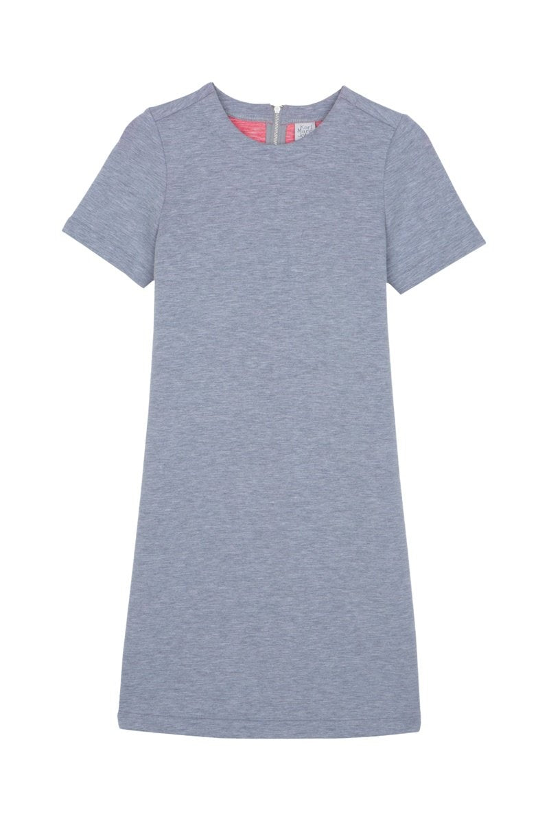 Robe Droite Rosace - Gris Clair Chiné