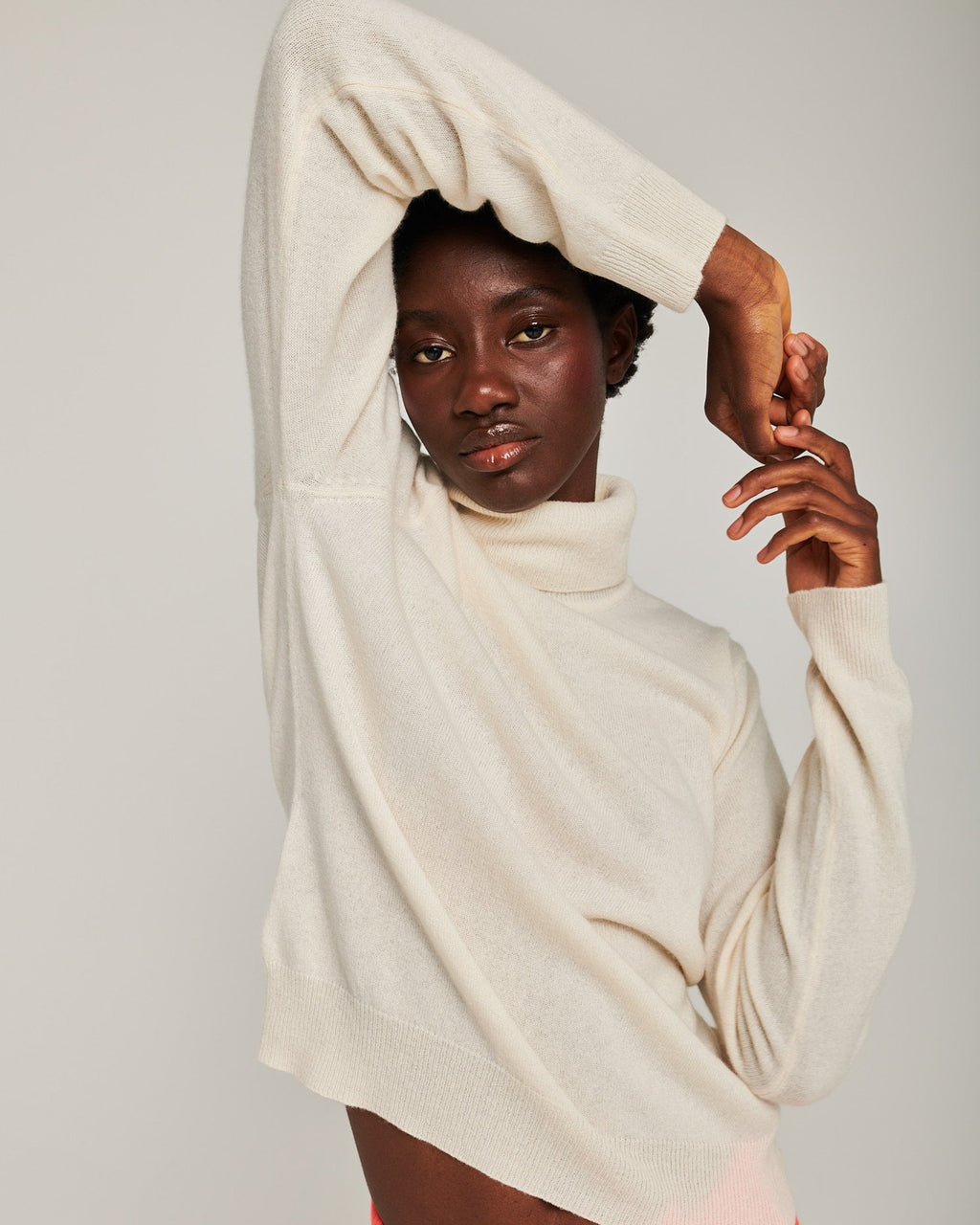 Absolut Cashmere - Jersey de cuello alto Themys - Crudo - Mujer