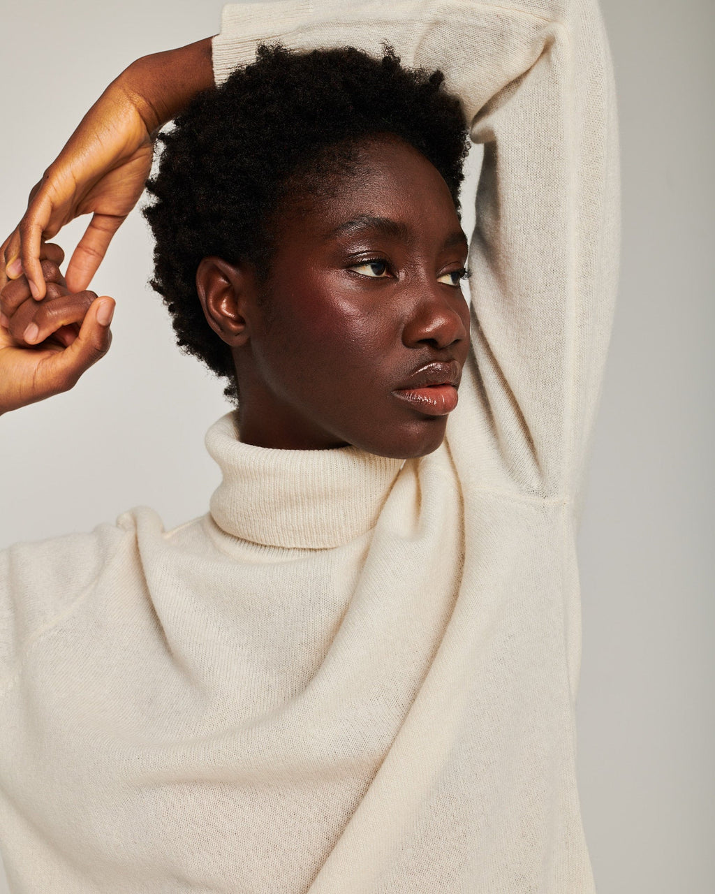 Absolut Cashmere - Jersey de cuello alto Themys - Crudo - Mujer