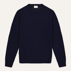 Pull En Laine Recyclée Bleu Marine