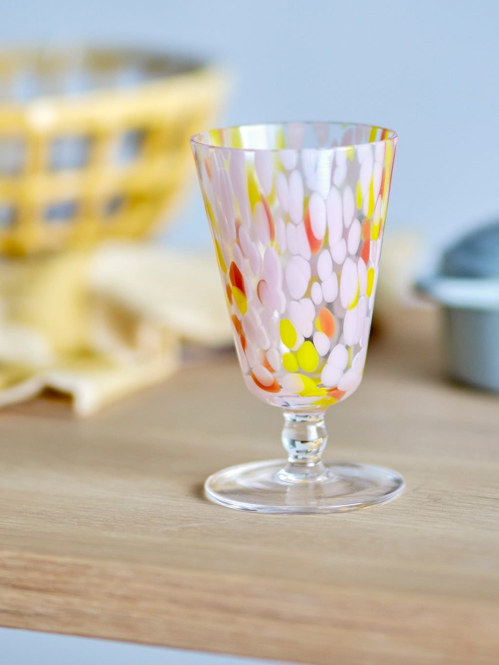 Lilya - Lot de 4 Verres À Vin - Rose Poudré - Verre
