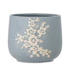 Betino - Lot de 6 Cache-Pots - Bleu - Grès