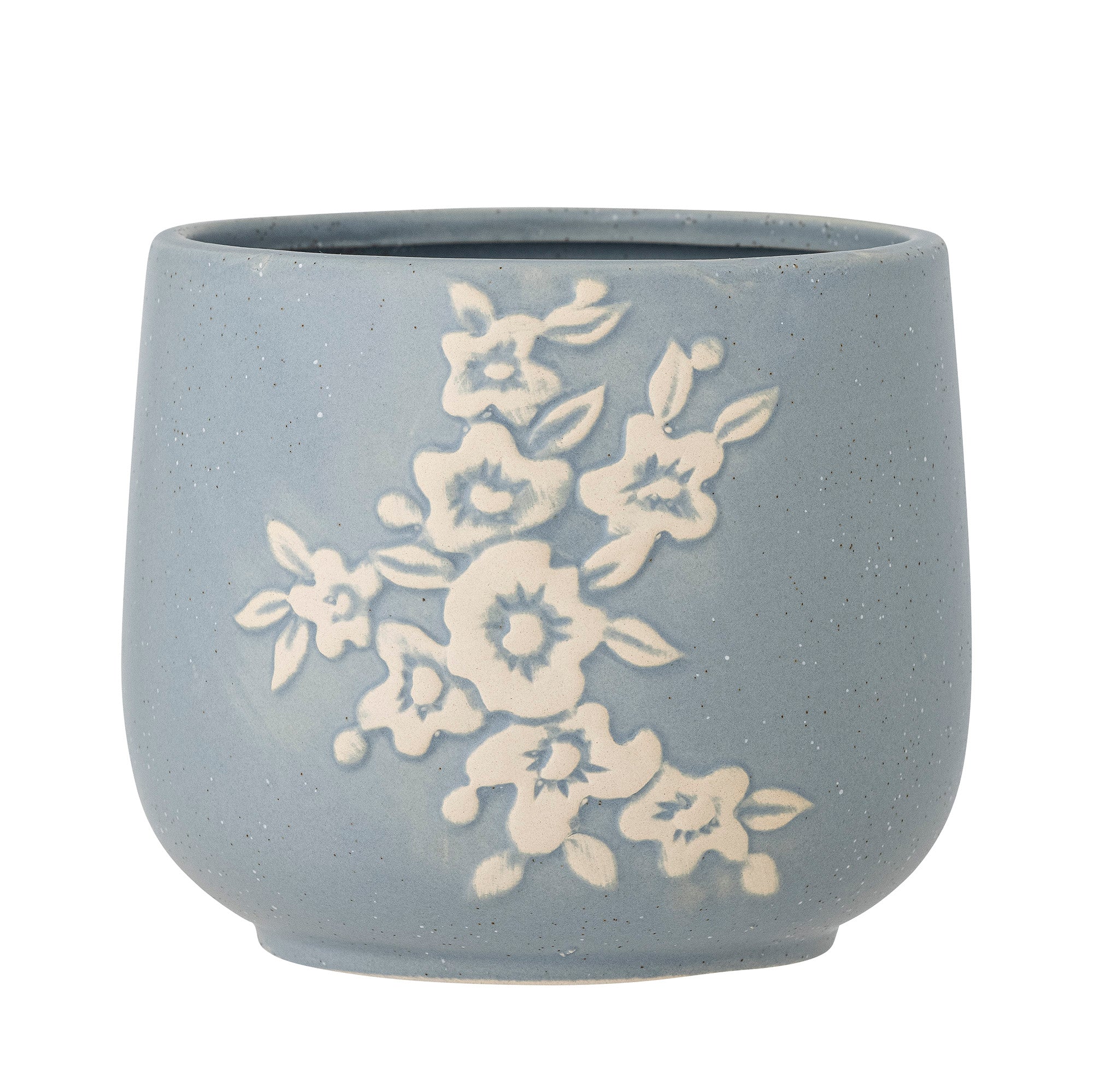Betino - Lot de 6 Cache-Pots - Bleu - Grès