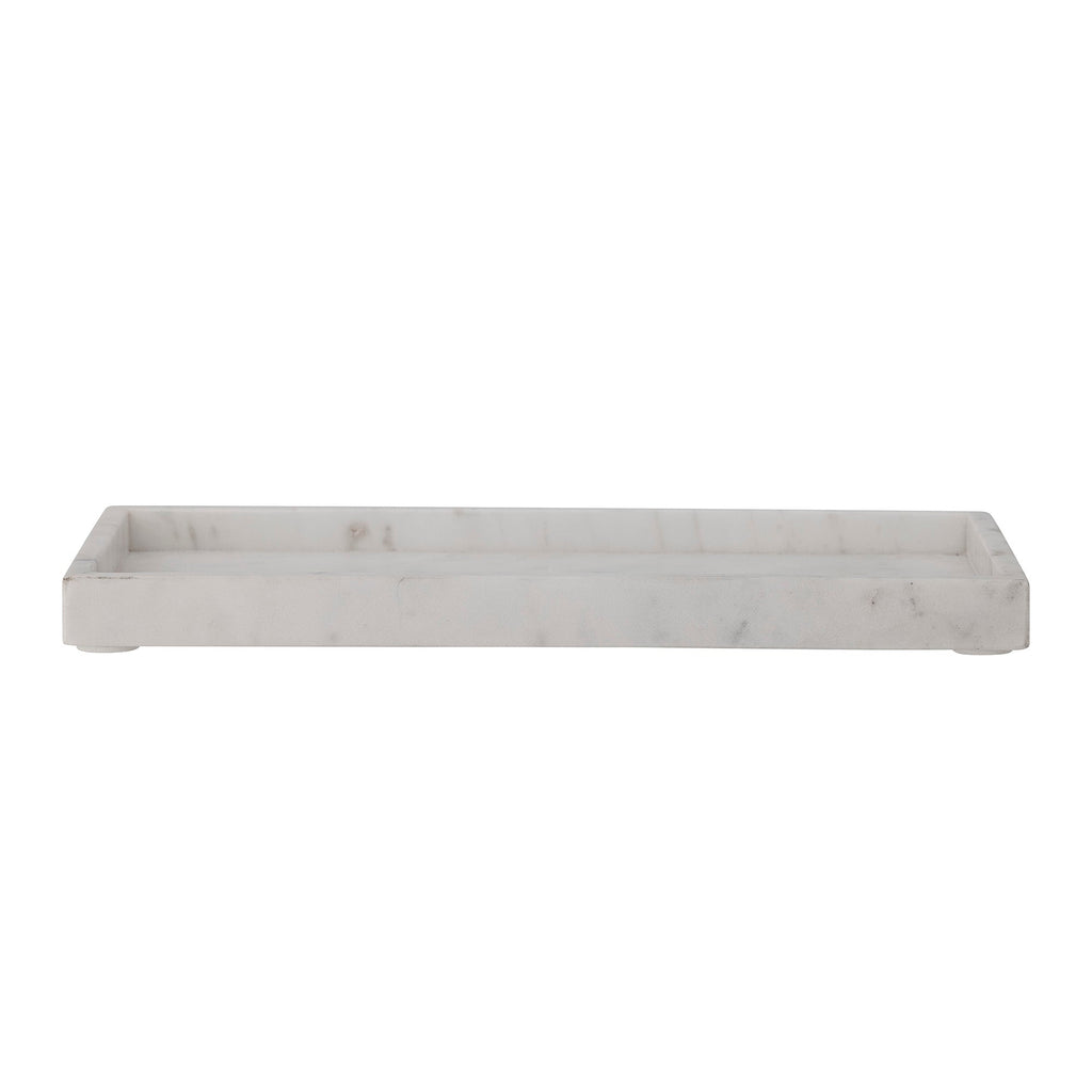 Majsa - Lot de 2 Plateaux - Blanc - Marbre