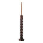 Brenda - Lot de 4 Bougeoirs - Marron - Manguier