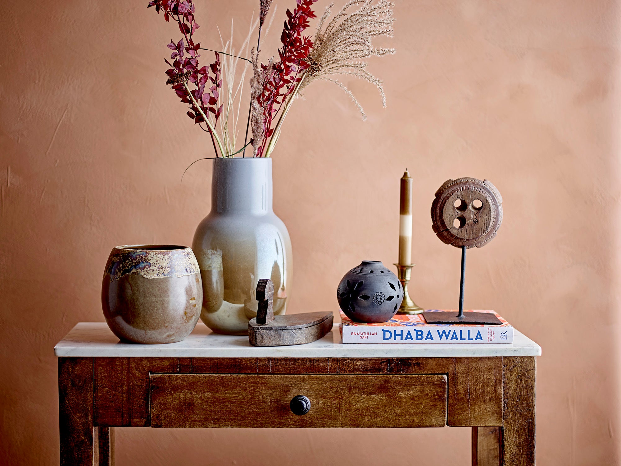 Mewan - Vase - Brown - Glass