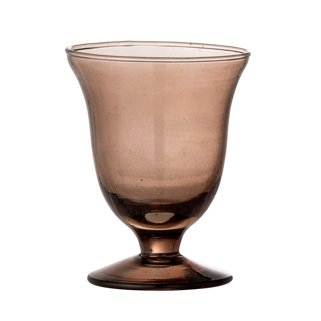 Florentine - Wine Glass - Brown - Recycled Glass