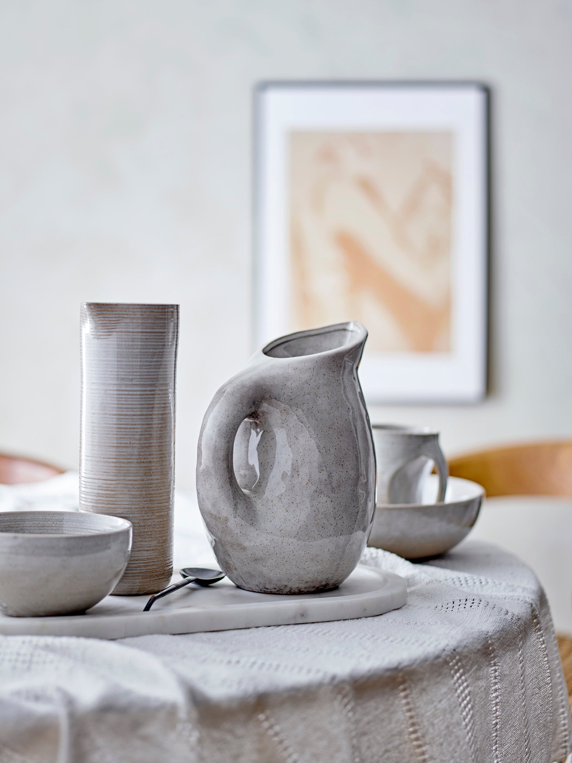 Taupe - Bowl - Grey - Stoneware