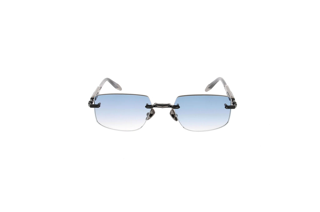 Luxury Eyewear – Lunettes De Soleil - John Dalia, lunettes de soleil rectangulaires sans monture avec verres bleus d'grad's