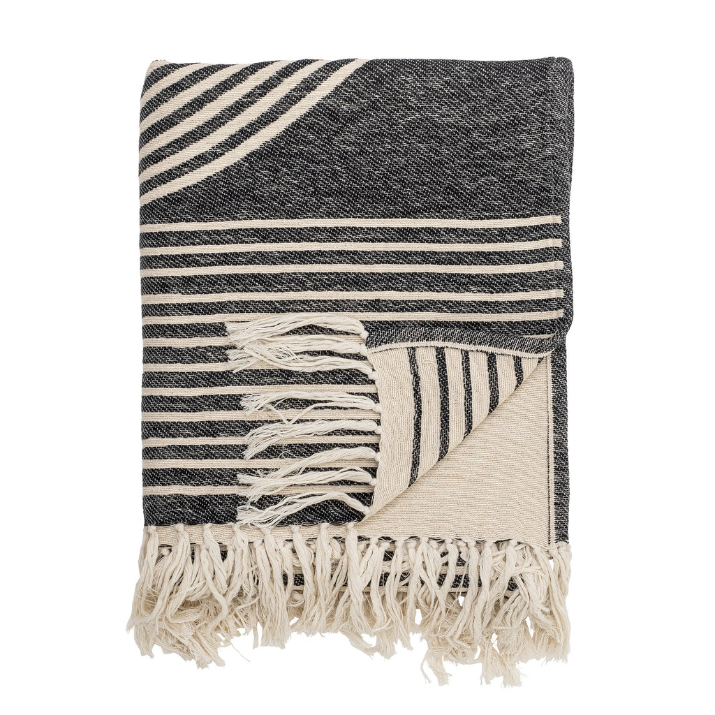 Anek - Set of 2 Throws - Black - Cotton