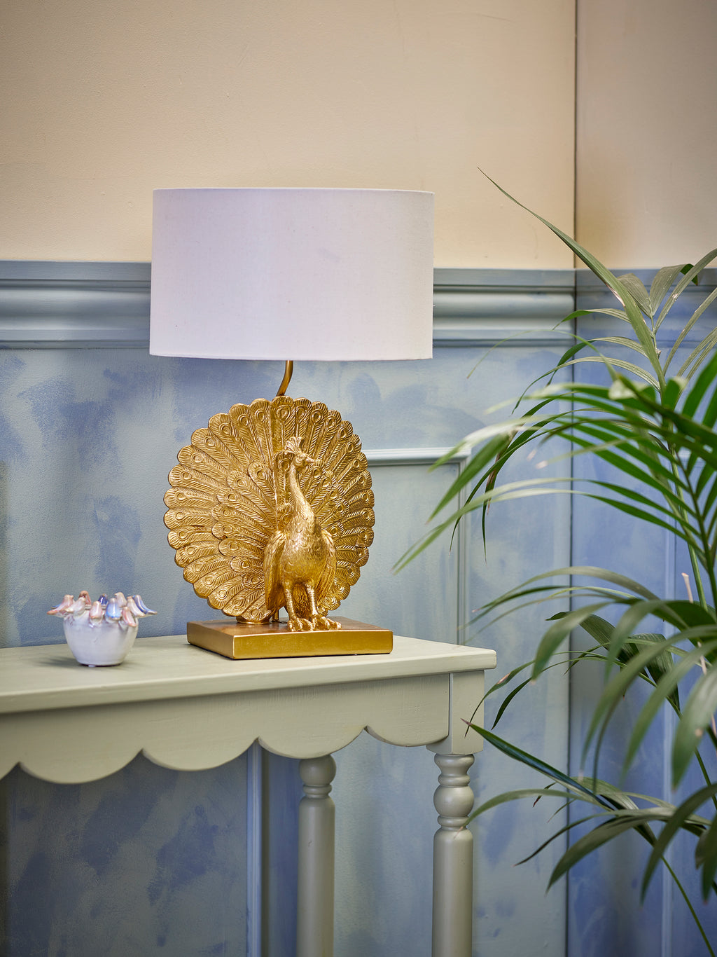 Peacock - Lámpara de Mesa - Dorado - Poliresina