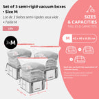 Lot 3 Housses Rangement Sous Vide - Taille M