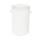 Panier À Linge Rond En Bambou Avec Couvercle