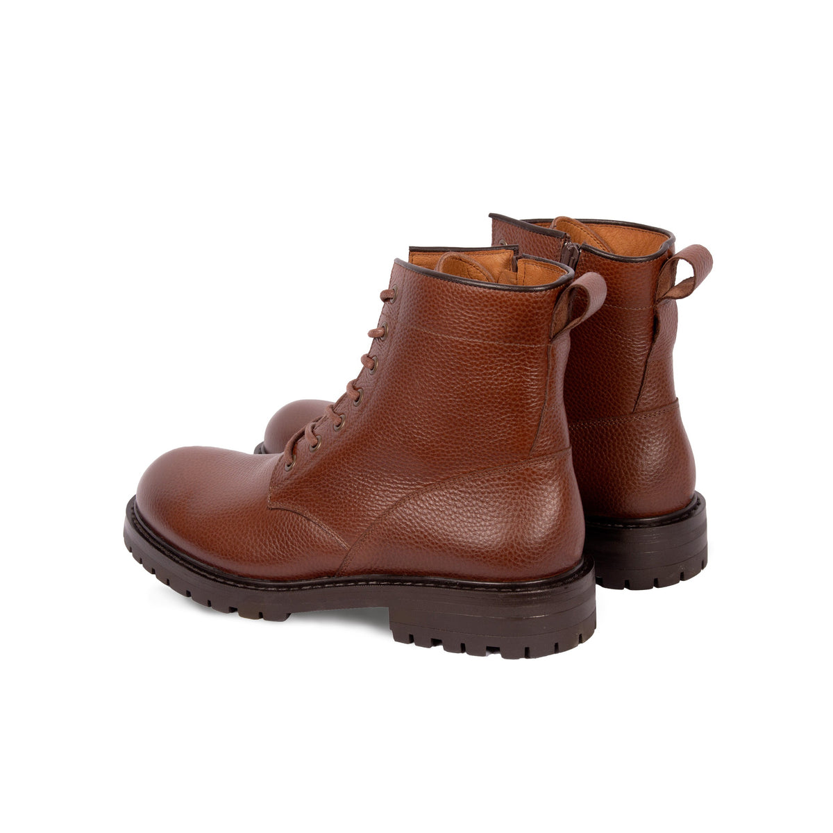 Ranger Boots Cuir Grainé Marron - Homme