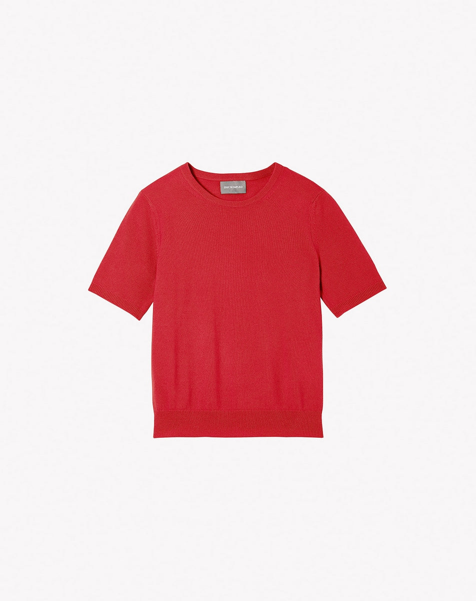Pull Ras De Cou Manches Courtes Classique - Nepal - Femme