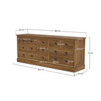 Tobias - Buffet 9 Tiroirs En Bois De Cèdre Recyclé