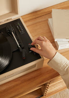 Retro Record Player - Retro Bluetooth/USB/SD/MicroSD/MP3 Turntable - Sand