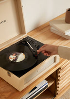 Retro Record Player - Retro Bluetooth/USB/SD/MicroSD/MP3 Turntable - Sand