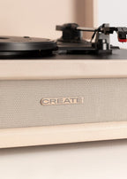 Retro Record Player - Retro Bluetooth/USB/SD/MicroSD/MP3 Turntable - Sand