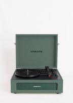 Record Player Retro - Tocadiscos retro Bluetooth/USB/SD/MicroSD/Mp3 - Salvia