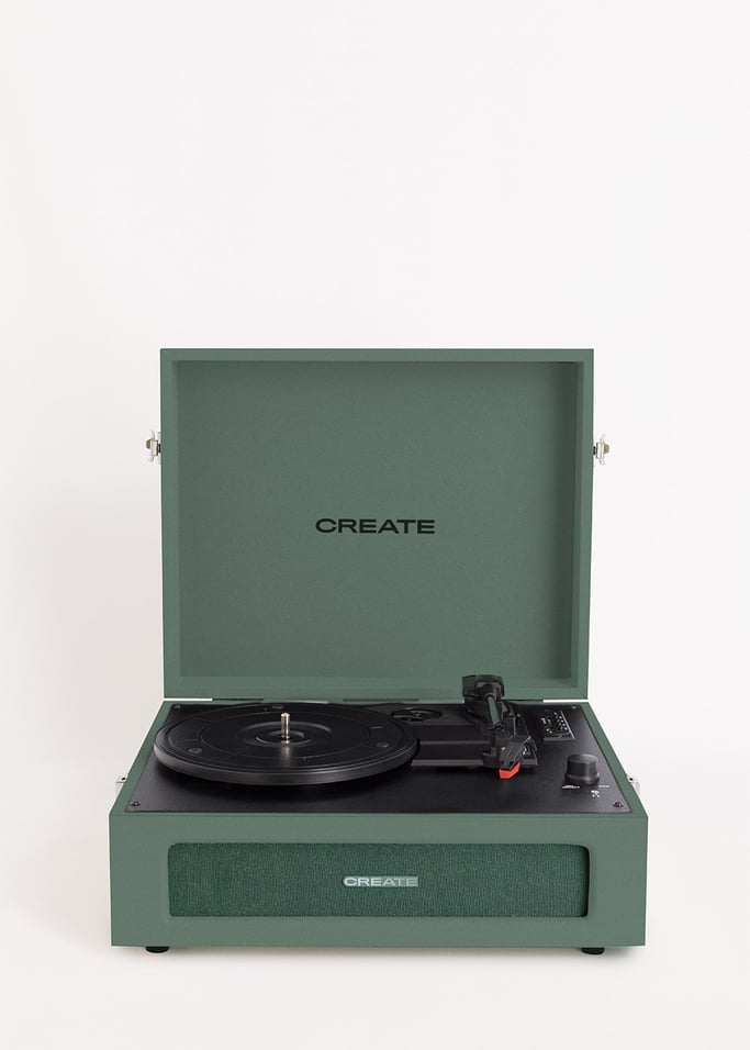 Record Player Retro - Tocadiscos retro Bluetooth/USB/SD/MicroSD/Mp3 - Salvia