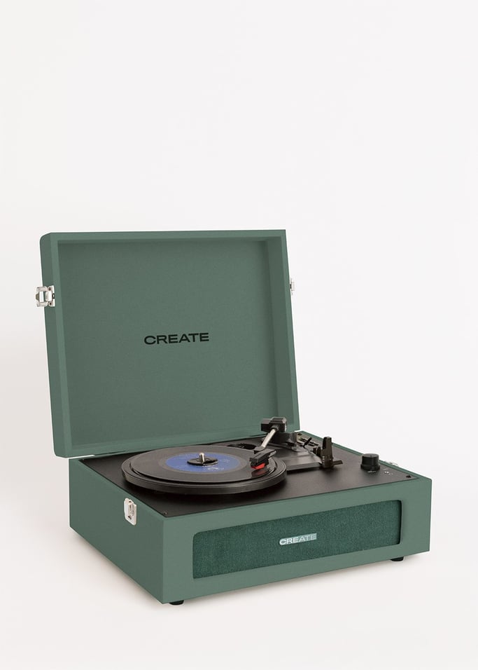 Record Player Retro - Tocadiscos retro Bluetooth/USB/SD/MicroSD/Mp3 - Salvia