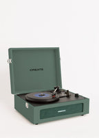 Record Player Retro - Tocadiscos retro Bluetooth/USB/SD/MicroSD/Mp3 - Salvia