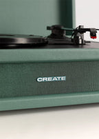Record Player Retro - Tocadiscos retro Bluetooth/USB/SD/MicroSD/Mp3 - Salvia