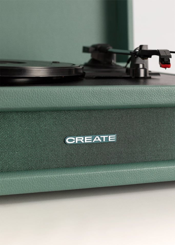 Record Player Retro - Tocadiscos retro Bluetooth/USB/SD/MicroSD/Mp3 - Salvia