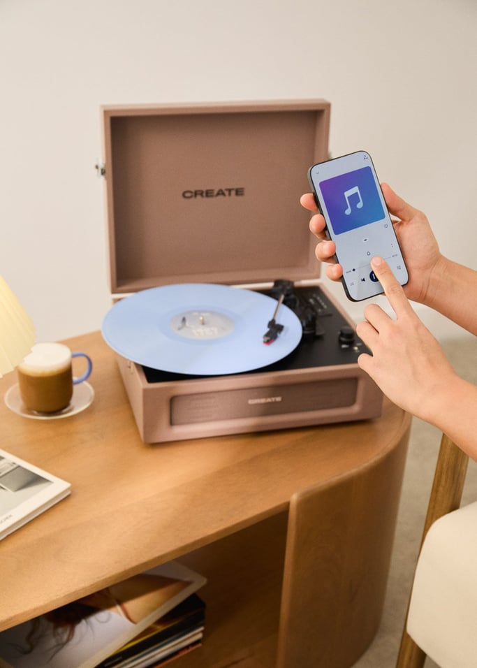 Retro Record Player - Bluetooth/USB/SD/MicroSD/MP3 Retro Record Player - Moka