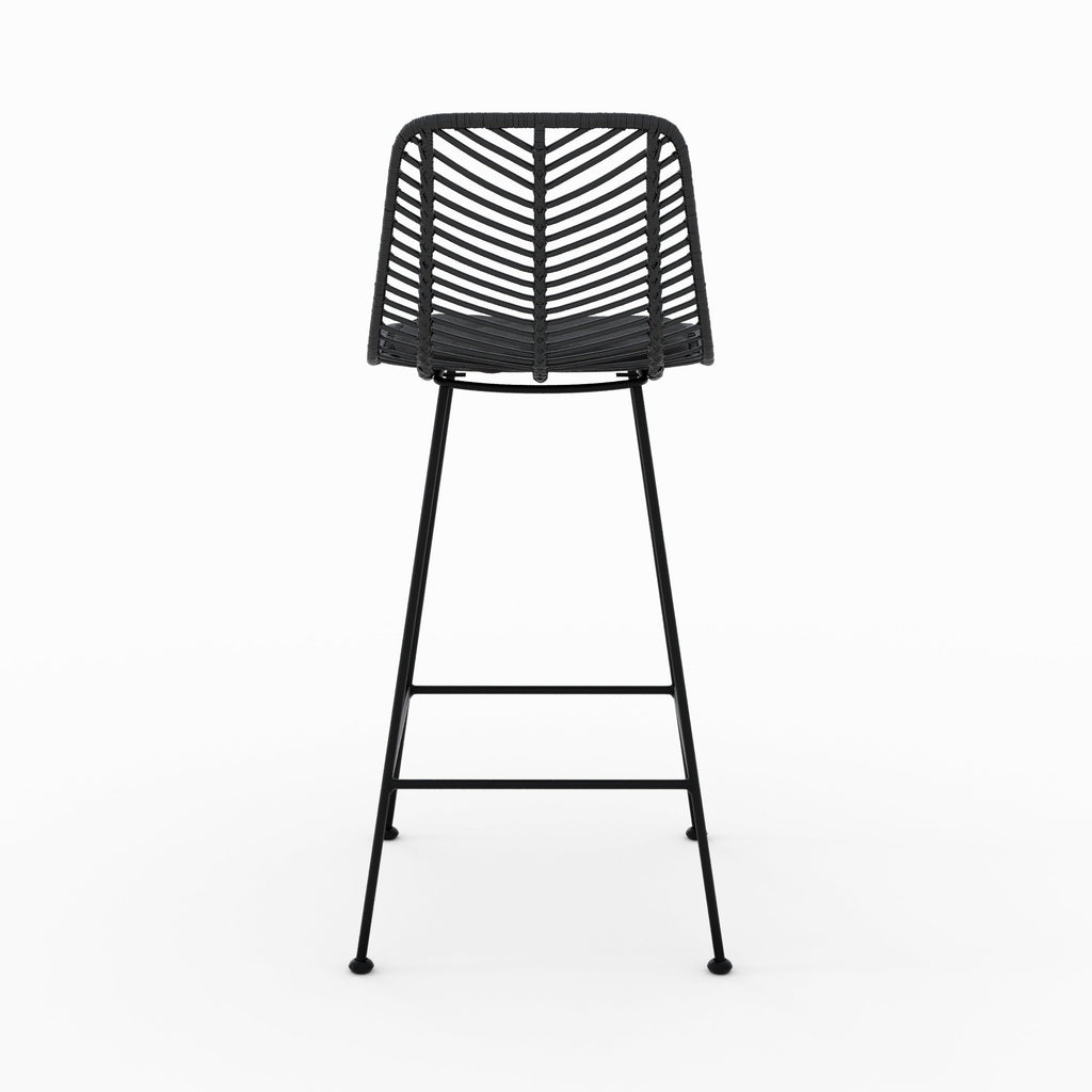 Tamara - Set of 2 Black Rattan Center Island Chairs