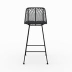 Tamara - Set of 2 Black Rattan Center Island Chairs