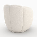 Ysé - Fauteuil En Tissu Bouclé Blanc