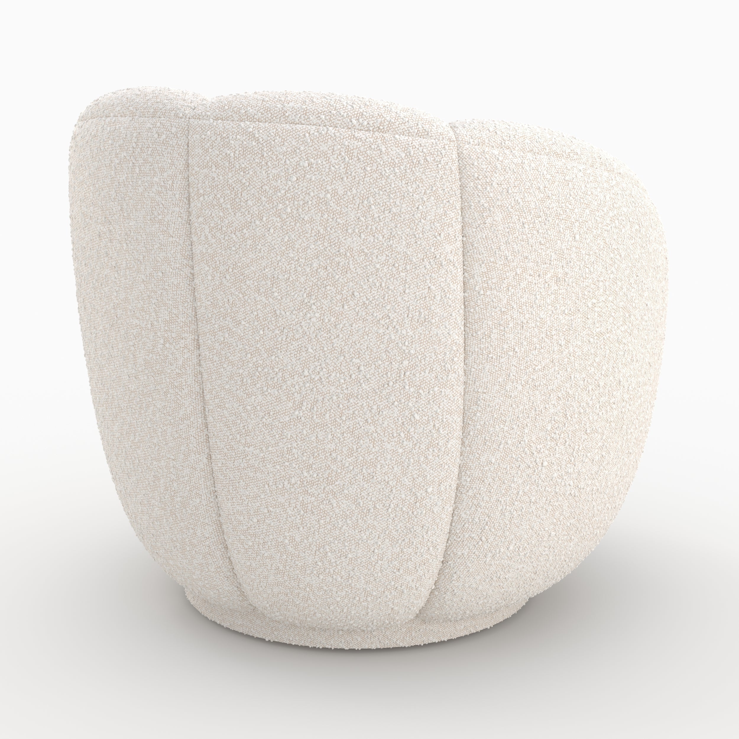 Ysé - Fauteuil En Tissu Bouclé Blanc