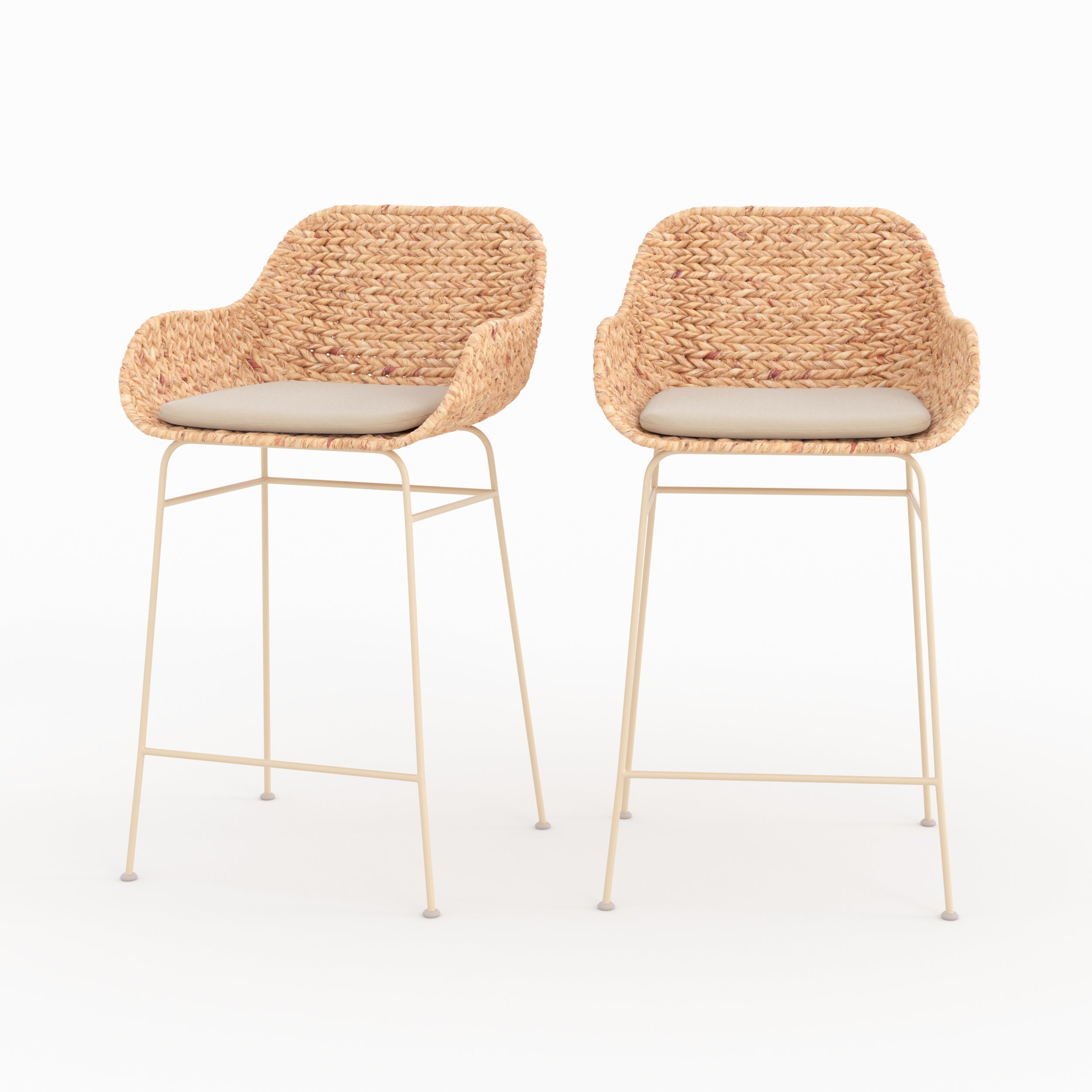 Faro - Lot De 2 Chaises Pour Îlot Central En Matière Naturelle