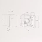 Retro Fridge 107L - Refrigerator - Black