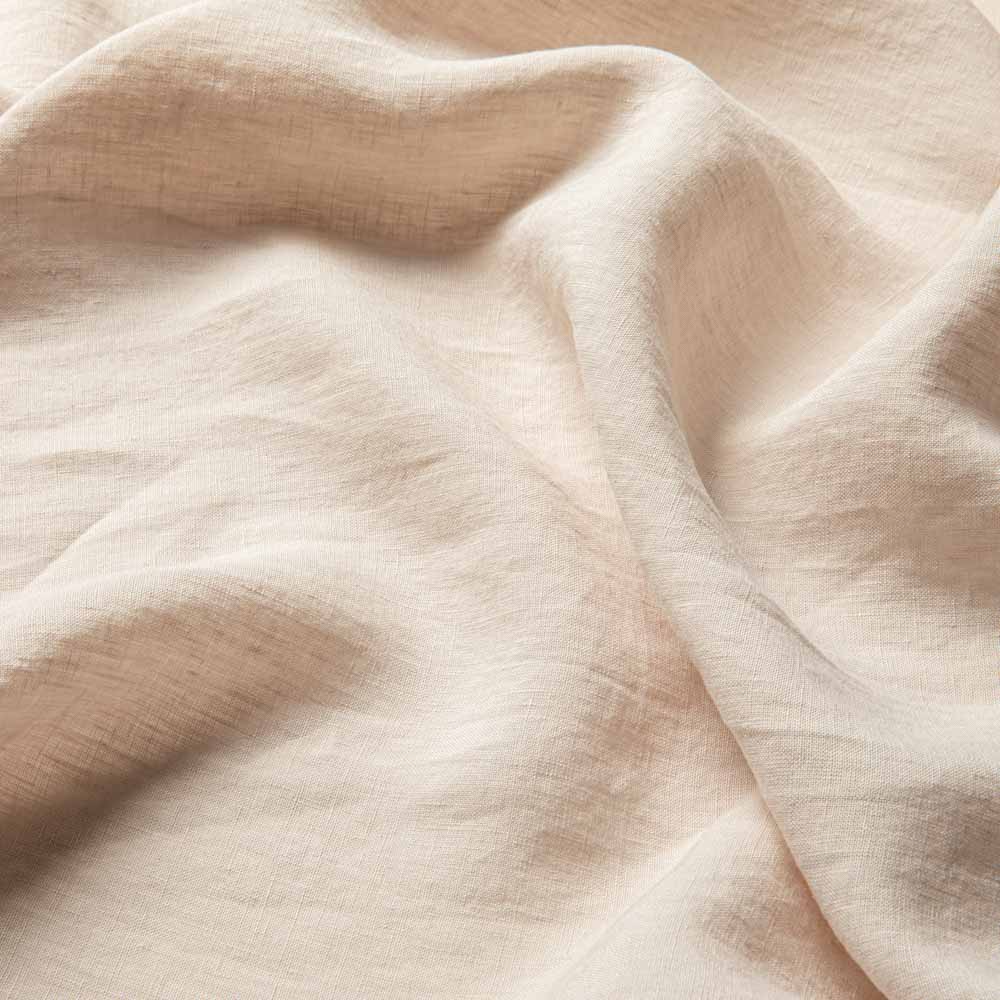 Curtain - Washed Linen With Gathering Braid - Sand Beige