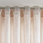 Cortina - Lino Lavado Con Volantes - Beige Arena